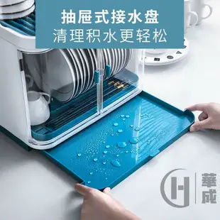 廚房碗盤瀝水收納架 帶蓋瀝水碗架 餐具碗筷收納盒 碗盤架 瀝水碗架收納架 廚房收納櫃 餐具瀝水置物架收納架