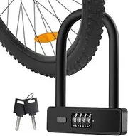 U Lock for Scooter, Lock Heavy Duty U Lock, Security Combination U Lock with 2 Keys, Scooter 4 Digit Lock for Security, Resettable Lock for Electric
