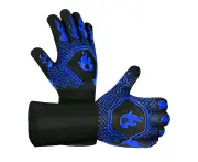 BBQ Gloves, Heat Resistant, Insulated Fire Resistant Silicone Oven Gloves for Cooking, Grilling