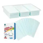 90 Pieces Eco-Friendly Laundry Soap Washer Sheets Detergent Sheets Stain Remover