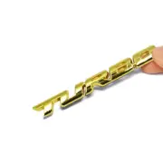 1Pc 3D Metal TURBO Logo Gold Car Styling Sticker Emblem Badge Decal Accessories (for: Fiat)