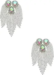 NUOBESTY 2pcs Tassel Applique Patch for Clothing DIY Decor Patch for Modern Tassel Applique