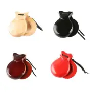 2 Pcs Spanish Castanet Hand Percussion Instrument Musical Toy for Kids Adults