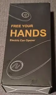 Electric Can Opener. Free your hands Safe Smooth No Sharp Edges Black.