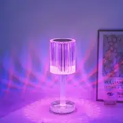 Portable Crystal Table Lamp,16 Color Touch Control Rechargeable Lamp,3-Levels...
