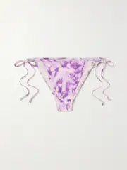 [Faithfull] Faithfull - Hazel Tie-dyed Stretch-econyl Bikini Briefs - Violet - xx large xx large Purple