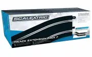 Scalextric C8556 Track Extension Pack 7 - 4 x 350 mm Straights, 4 x Radius 3 Cur