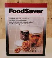 FoodSaver By Tilia Savermate Designer Canister Set Of 3 Vacuum Vintage 1997 NEW