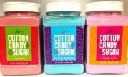 COTTON CANDY SUGAR SPIN FLOSS -3 FLAVORS CHERRY-BLUE RASPBERRY-STRAWBERRY 3LB.