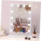 Vanity Mirror with Lights and Bluetooth, Wireless D-12 Bulbs-bluetooth