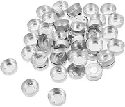 HORIALENCE 50Pcs Aluminum Tea Light Cups Practical DIY Candle Containers for Weddings Valentine Day Storage Versatile Metal Candle Cup Accessories for Crafting Home Use