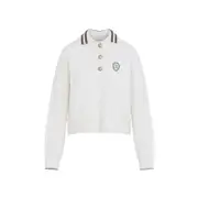 [Brunello Cucinelli] Brunello Cucinelli-White Sport Club Cashmere Pullover-Donna M STAND