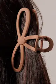 Brown Geometric Shape Claw Clip