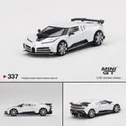 MINI GT 1:64 Model Car Bugatti Centodieci Alloy Die-Cast Collection - White LHD