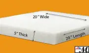 5" x 20" x 20" Medium Density Foam Cushion Replacement Upholstery Sold Per Sheet