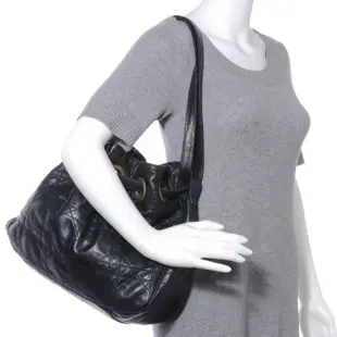 Christian Dior Lambskin Cannage Drawstring Bag Black #兩用水桶包