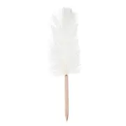 Feather Ballpoint Pens Bulk, Writing Pens Style 1, White/Rose Gold