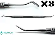 3× Dental Wax Amalgam Carvers Ward 2 Composite Restorative Filling Instruments