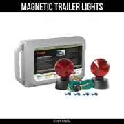 CURT Magnetic Trailer Lights, Dinghy Towing, 4-Pin Flat, Includes Storage Case