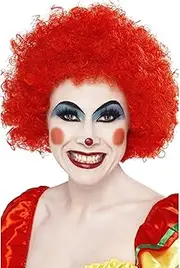 Smiffy's Women's Crazy Clown Wig, Red, One Size