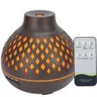 Wood Grain Home Air Humidifier Ultrasonic Diffuser With LED Light 400m EOM
