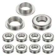10mm(2/5 Inch) Brass Hole Eyelets, 10 Pcs Arc Surface Grommets, Silver Tone