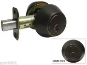Oil-Rubbed Bronze Double-Cylinder Deadbolt Door Handle lock