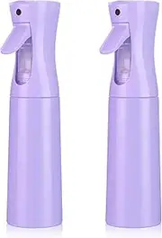 IMPORX Continuous Spray Bottle for Hair (10.1oz/300ml) 2 Pack Purple Home Essentials Spray Bottles For Cleaning Empty Ultra Fine Water Mister Sprayer For Hairstyling Garden Plants Curly Hair Etc