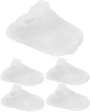 [Minkissy] Silicone Socks Foot Treatment Socks Toe Protector Foot Softening Moisture Relief for Travel Home Hotel