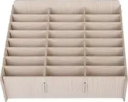 Wooden Mobile Phone Storage Box Organizer with Multiple Cells for Classroom Conference Hall Environment Friendly Wood