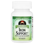 Source Naturals, Vegan True®, Iron Support™, 180 Tablets