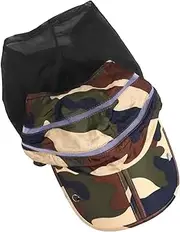 [Holibanna] Foldable Sun Hat with Detachable Veil Breathable UV Face Cover for Summer Outdoor Use Wide Brim Sun Protection Green for Farming and Riding