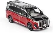 1:64 Hong-qi HQ9 T6-19 Red&Black Alloy Simulation Model Car