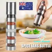 Multi-Layers Pepper Grinder Salt and Peper Mill Shaker Outdoor Spice Jars 6J