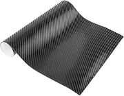 4D Black Carbon Fiber Vinyl Wrap Sticker Decal Sheet Film, 30x150cm Automotive Wrap Vinyl Roll DIY Interior Car Body Film Bubble Free - 1pc