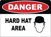 OSHA DANGER: HARD HAT| Laminated Vinyl Decal Sticker Label