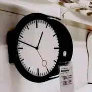 Ikea BISSING Silent Double Sided Wall Clock Black 404.542.87 FACTORY SEALED