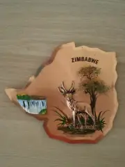 African Copper Metal Zimbabwe Figure Wall Decoration