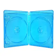 NEW 25 Blue Blu-Ray Disc Double DVD CD Case Movie Box