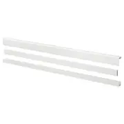 LARKOLLEN rail w fittings for sliding doors, white, 80 cm