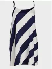 Peter Alexander Peters Fashion Stripe Satin Nightie RRP$109 Size Medium BNWT