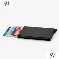 在飛比找蝦皮購物優惠-【SYM】鋁合金信用卡盒 名片盒 自動卡盒 防消磁RFID金