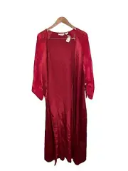 Vintage Victoria’s Secret Gold Label Robe Full Length M/L Lingerie Red NEW