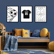 [Namly Design] Personalised Poster - Football Design / Set of 3