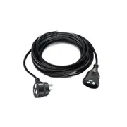 8ware RC-3088AU-020 2m AU Power Cable Extension 3-Pin Male to Female 3-Pin AU Piggy Back Black