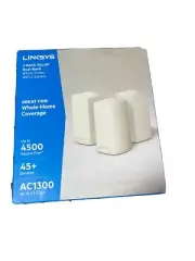 Linksys Velop Mesh Home WiFi System, set of 3-4,500 Sq. ft Coverage-AC1300