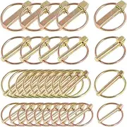 Glarks 30Pcs Heavy Duty Lynch Pin Assortment Kit for Farm Tractors Trailers Trucks Mowers