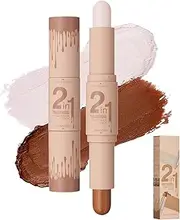 New 2 Colors Professional Makeup Wonder Stick,cream Contour Stick,Face Shaping & Contouring Stick,cream Face Shaping Makeup,contouring Stick,Color Correct for Dark Circles and Nose Contour (01#)