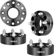 VEVOR Wheel Spacers, 2" 6"x5.5" Wheel Adapters, 6 Lug Forged Spacer, 78.1 mm Bore Hubcentric M14 x1.5 Studs Spacers, Fit for 1984-2018 Chevrolet, GMC, and Cadillac, 4 PCS Black