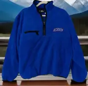 New In Plastic Vintage Snickers Fleece Jacket Blue Sz M Planet Mars 90s 1/4 Zip